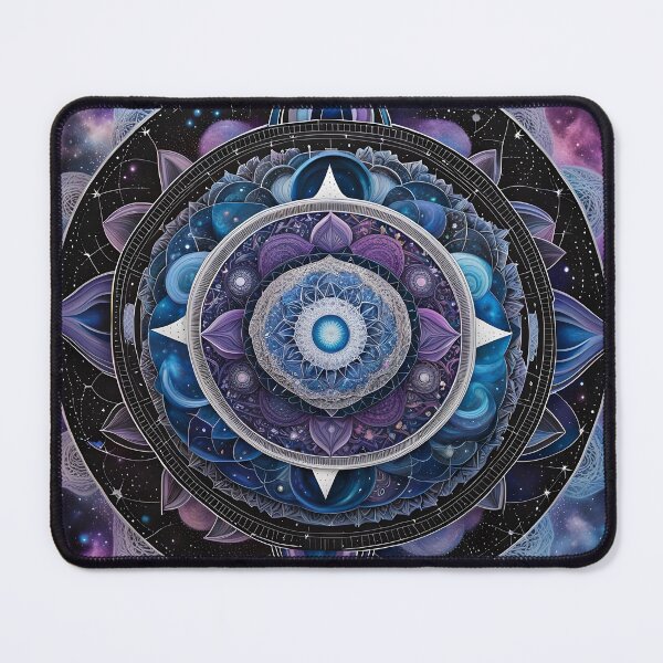 Item preview, Galactic Mandala: Cosmic Energy in Blue Hues designed and sold by MandalasShops.