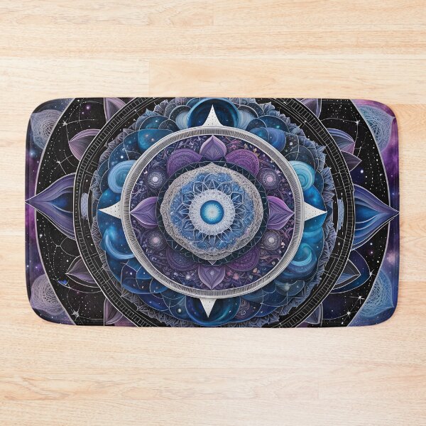 Item preview, Galactic Mandala: Cosmic Energy in Blue Hues designed and sold by MandalasShops.