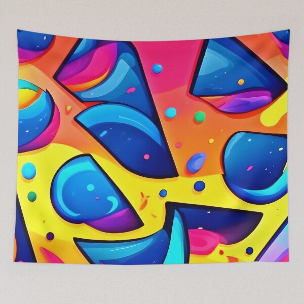 Item preview, Geometric Dreams in Vivid Hues designed and sold by Health And Fitness Posts e-Store.
