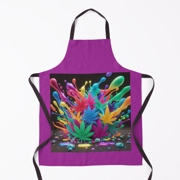 Item preview, Colorful Marijuana Leaves With Liquid Paint Splatters - Purple designed and sold by JLEmporium.