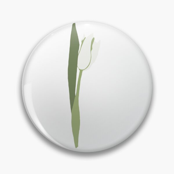 Item preview, Single white tulip minimal simple vector style designed and sold by EmeraldeaArt.