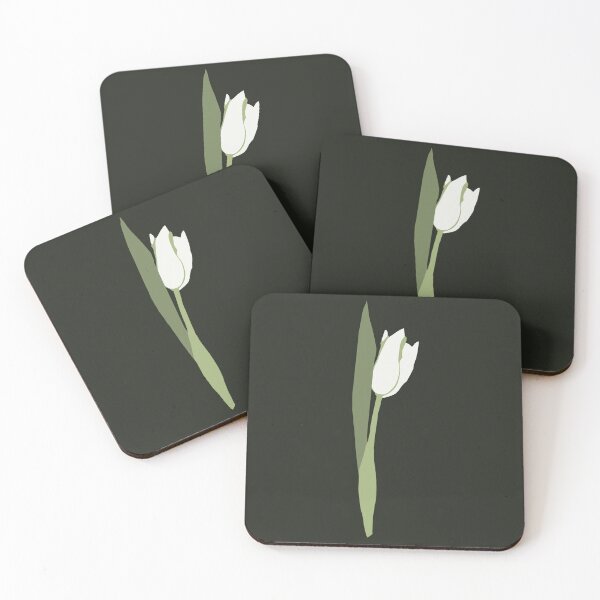 Item preview, Single white tulip minimal simple vector style designed and sold by EmeraldeaArt.