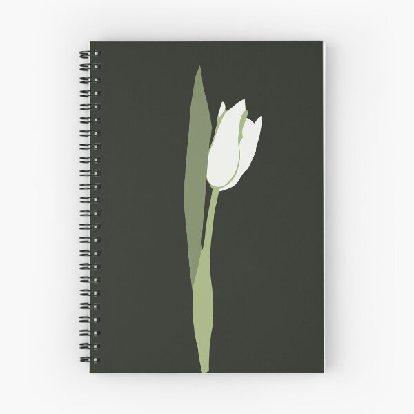 Item preview, Single white tulip minimal simple vector style designed and sold by EmeraldeaArt.