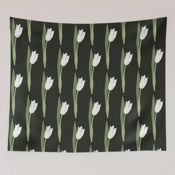 Item preview, Single white tulip minimal simple vector style designed and sold by EmeraldeaArt.