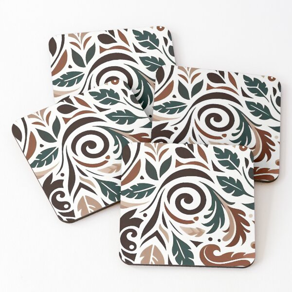 Item preview, Boho Minimalist Leafy Pattern designed and sold by MoodyMuseArt.