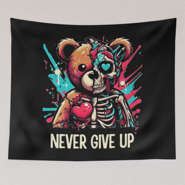 Item preview, NEVER GIVE UP designed and sold by debbiebento.
