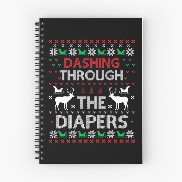 Item preview, Dashing Through The Diapers Christmas Design designed and sold by PNGShop.
