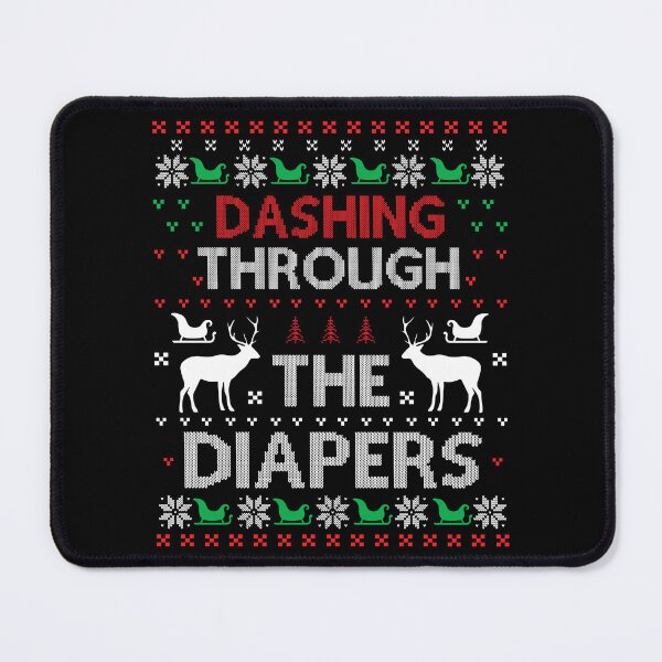 Item preview, Dashing Through The Diapers Christmas Design designed and sold by PNGShop.
