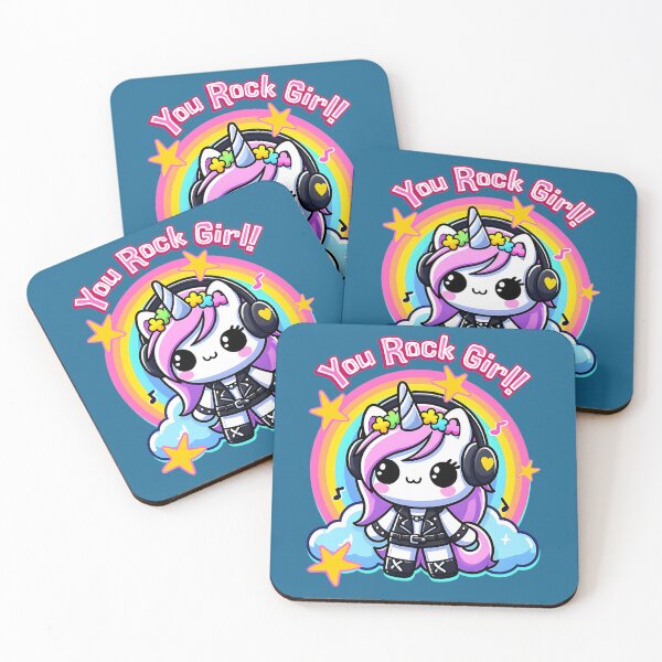 Item preview, YOU ROCK GIRL - CUTE ROCKSTAR UNICORN designed and sold by justyna-s28.