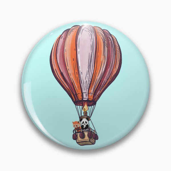 Item preview, Adventurous Pandas Soaring in a Hot Air Balloon: A Unique Journey designed and sold by Pandositive.