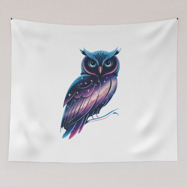 Item preview, owl with a cosmic theme designed and sold by coolt-sherit.