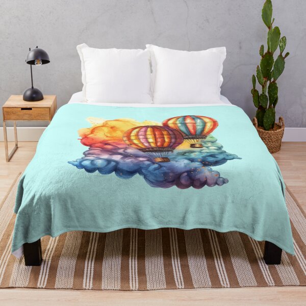 Item preview, Colorful Hot Air Balloons in Clouds designed and sold by Artcurrents.