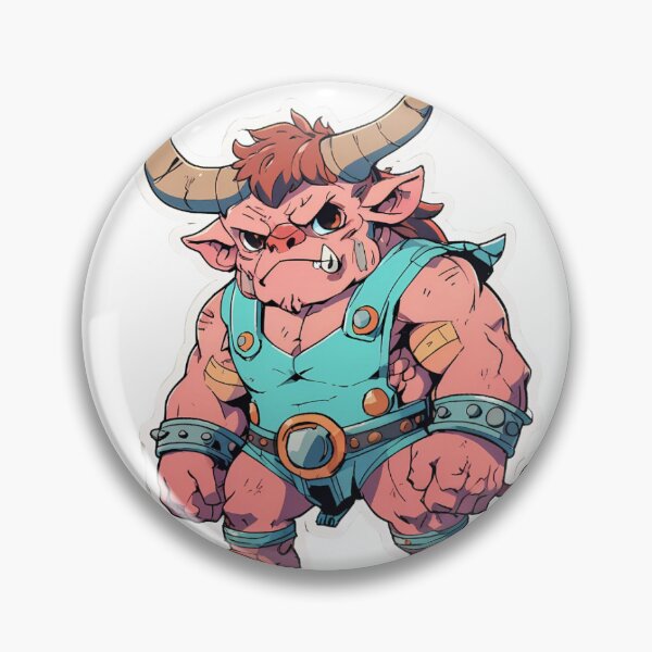 Item preview, Cute anime style Minotaur Sticker designed and sold by MZvibes.
