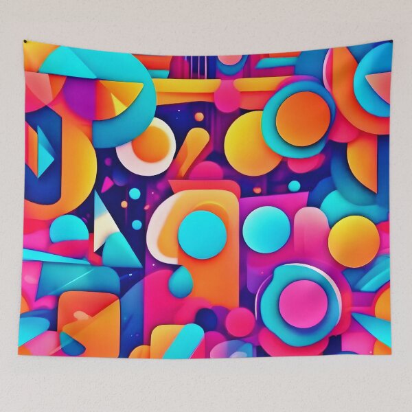 Item preview, Geometric Playground, Colorful Chaos designed and sold by Health And Fitness Posts e-Store.
