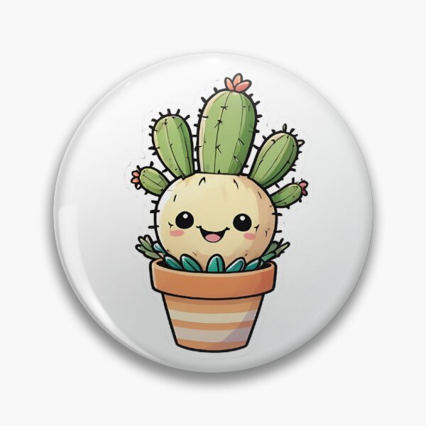 Item preview, Cute Smiling Cartoon Smiling Cactus Sticker designed and sold by MZvibes.