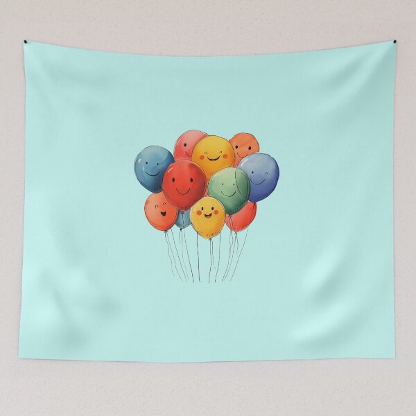 Item preview, Happy Balloons Floating in Cheerful Colors designed and sold by Artcurrents.