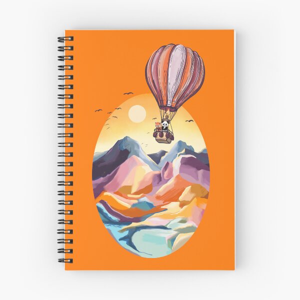 Item preview, Sunset Spectacle: Pandas Soaring in a Hot Air Balloon Over a Breathtaking Landscape designed and sold by Pandositive.
