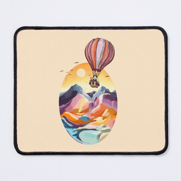 Item preview, Sunset Spectacle: Pandas Soaring in a Hot Air Balloon Over a Breathtaking Landscape designed and sold by Pandositive.