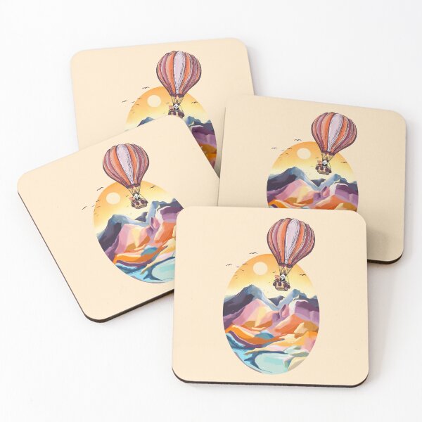 Item preview, Sunset Spectacle: Pandas Soaring in a Hot Air Balloon Over a Breathtaking Landscape designed and sold by Pandositive.