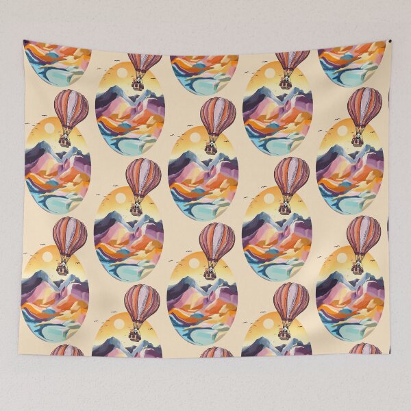 Item preview, Sunset Spectacle: Pandas Soaring in a Hot Air Balloon Over a Breathtaking Landscape designed and sold by Pandositive.