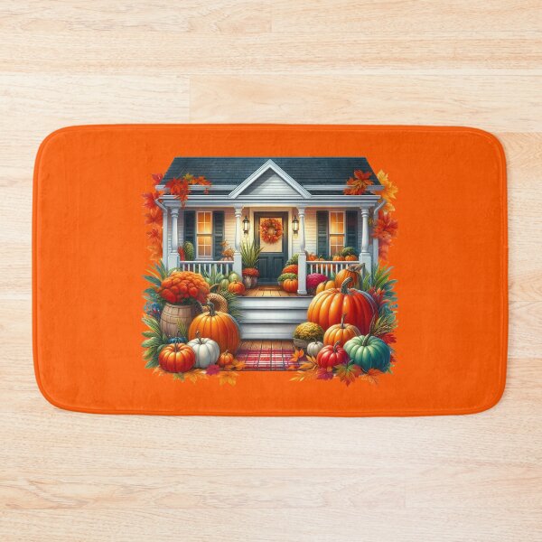 Item preview, Cozy Autumn House with Pumpkin Charming Halloween Design designed and sold by styleonestaa.
