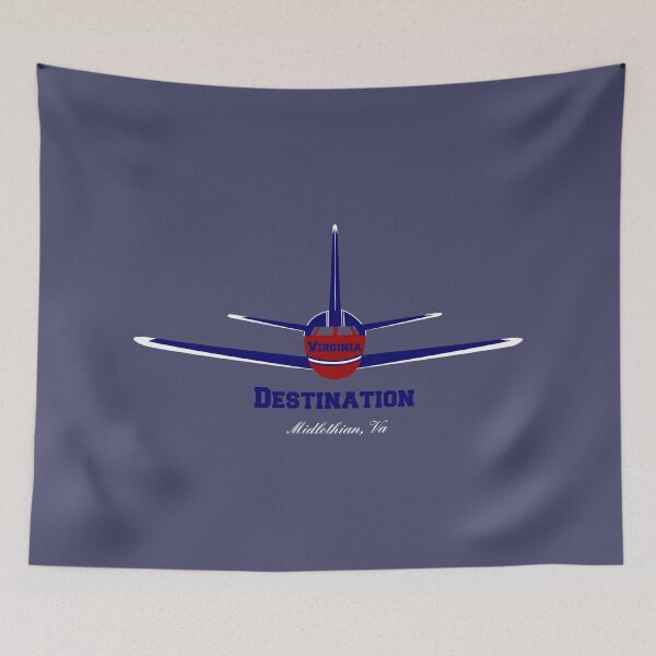 Item preview, Destination Midlothian Virginia VA Airplane Airport Logo  designed and sold by Lartheviking.