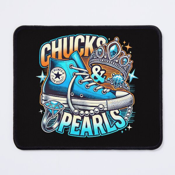 Item preview, Bold Chucks & Pearls Blue Sneaker Engagement Ring & Tiara designed and sold by DrawHandArt.