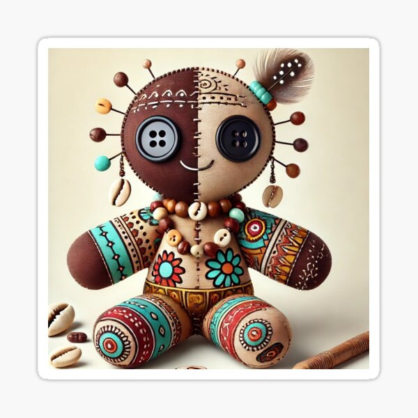 Item preview, Colourful Tribal Inspired Plush Doll Design Day of the Dead designed and sold by osirisglobal.