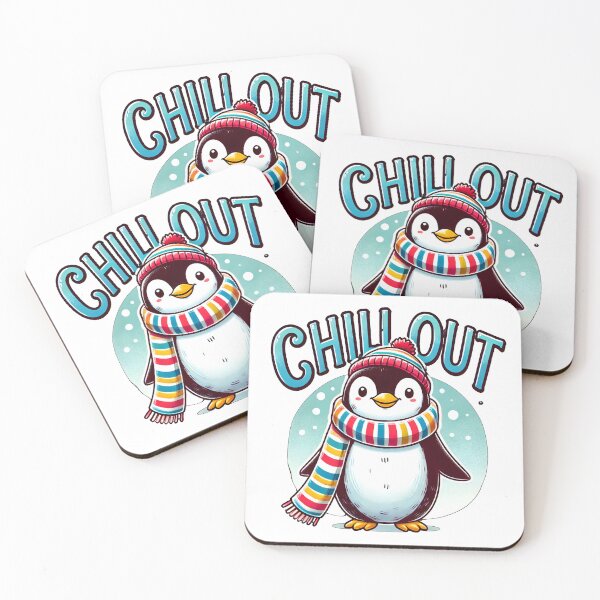 Artikelvorschau, Chill Out Cartoon Pinguin mit Schal entworfen und verkauft von Stylygifts.