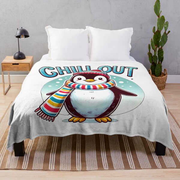 Artikelvorschau, Chill Out Cartoon Pinguin mit Schal entworfen und verkauft von Stylygifts.