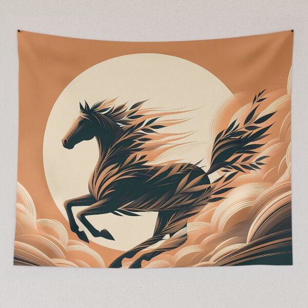 Item preview, Horse Made of Leaves, Ai Generated Art  designed and sold by ACC .