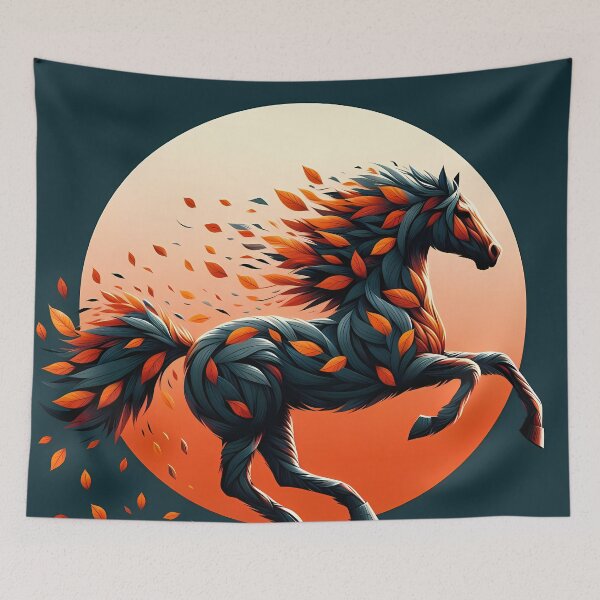 Item preview, Horse Made of Leaves, Ai Generated Art  designed and sold by ACC .