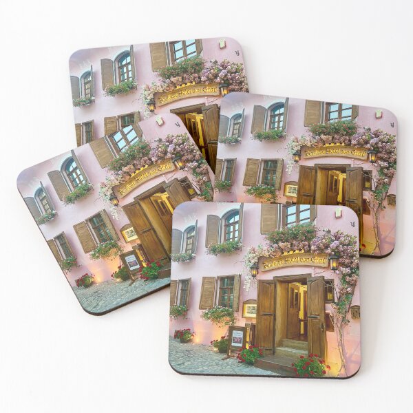 Item preview, “Charming Boutique Hotel Facade - Vintage European Elegance designed and sold by osirisglobal.