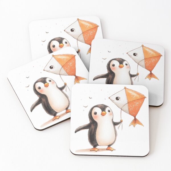 Item preview,  Cute Penquin with a Fish Kite designed and sold by MaryFiore.