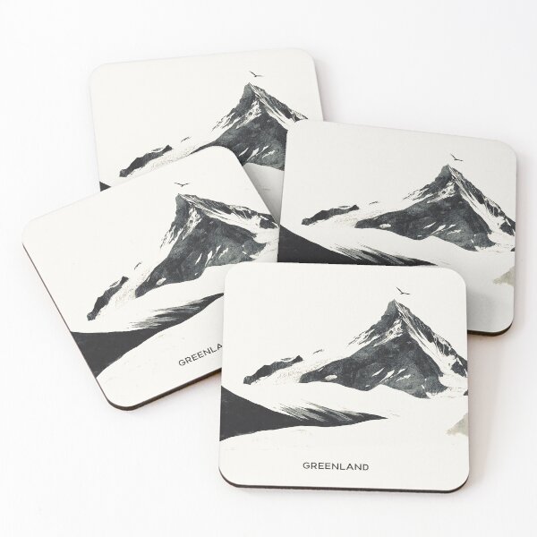 Item preview, Greenland Mountain Minimalist Illustration designed and sold by Retro Travel Design.
