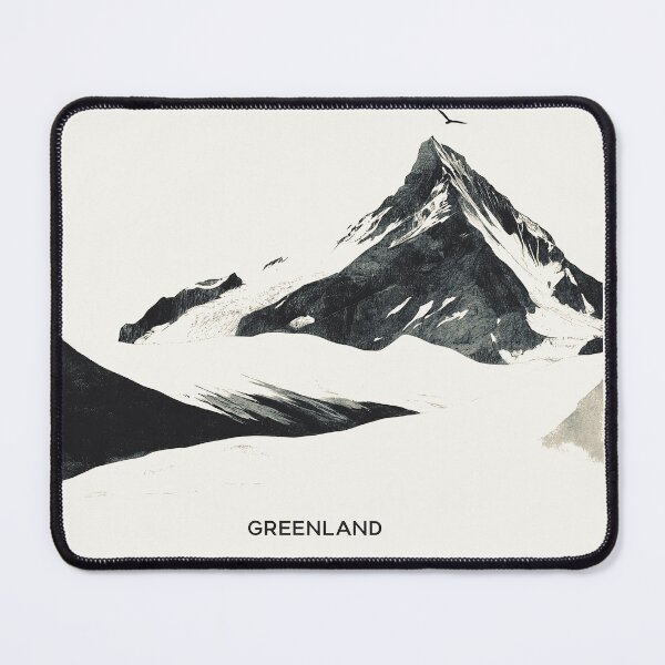 Item preview, Greenland Mountain Minimalist Illustration designed and sold by Retro Travel Design.