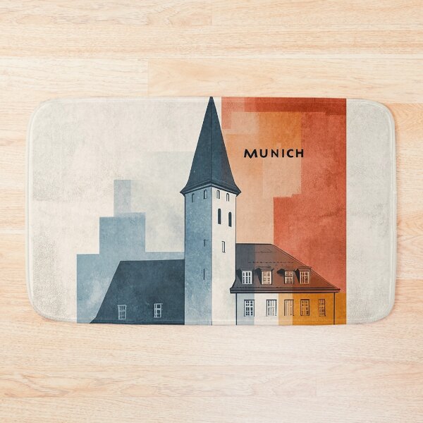 Item preview, Munich Modern Architecture Art Print designed and sold by Retro Travel Design.