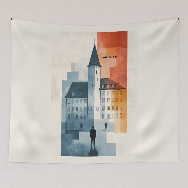 Item preview, Munich Modern Architecture Art Print designed and sold by Retro Travel Design.