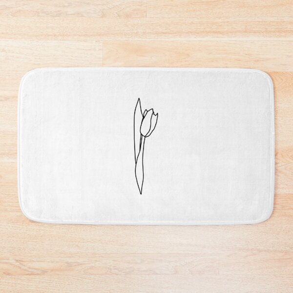 Item preview, Single white tulip lineart doodle minimal designed and sold by EmeraldeaArt.