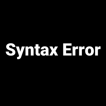 Artwork thumbnail, Syntax Error by Text-based T-Shirts and Gifts