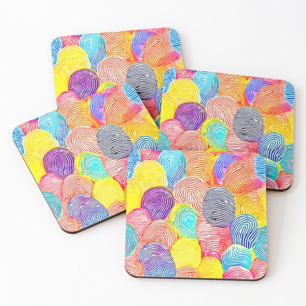 Item preview, Fingerprint Symphony in Vibrant Hues designed and sold by Health And Fitness Posts e-Store.