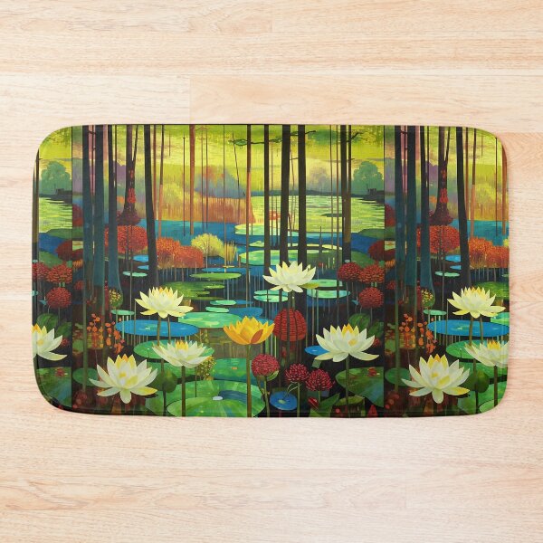 Item preview, Water lilies in a mysterious forest. designed and sold by Natalia-Vlad.
