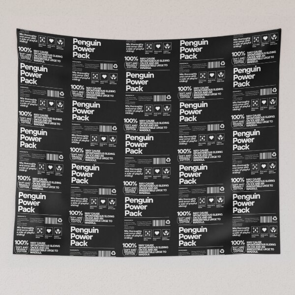 Item preview, Penguin Power Pack in black by Penguin Archives Co.  designed and sold by penguinarchives.