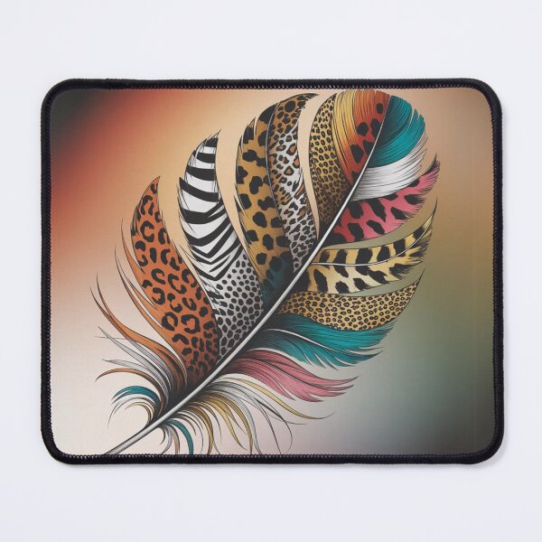 Item preview, Animal Print Feather Art - Boho Chic Feather Design designed and sold by FieldHouseTees.