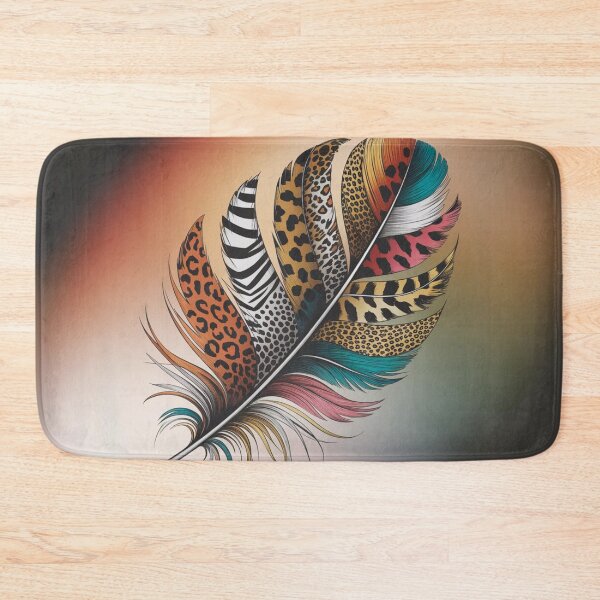 Item preview, Animal Print Feather Art - Boho Chic Feather Design designed and sold by FieldHouseTees.