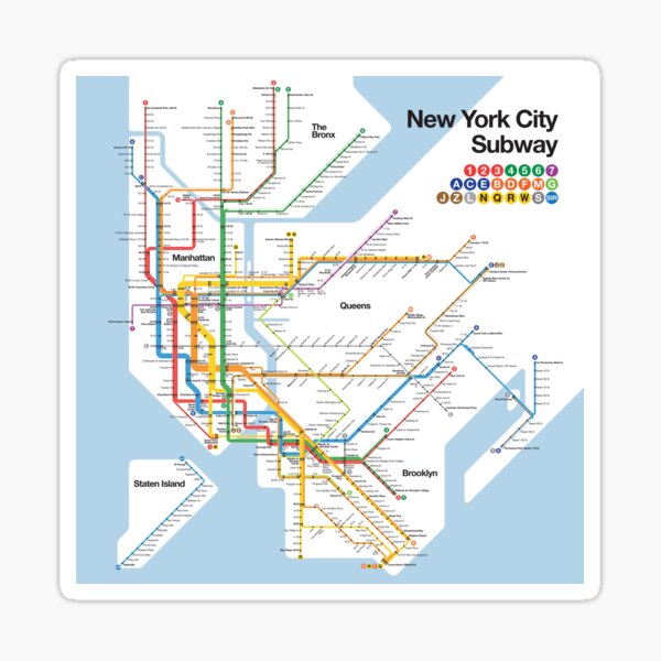 Item preview, New York City Subway map - Vignelli map designed and sold by PIXEL POP DESIGNS - Beyond the Norm!.