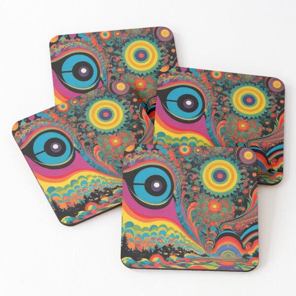 Item preview, Psychedelic Style 1960s Trippy Artwork designed and sold by HLPsychDesigns.