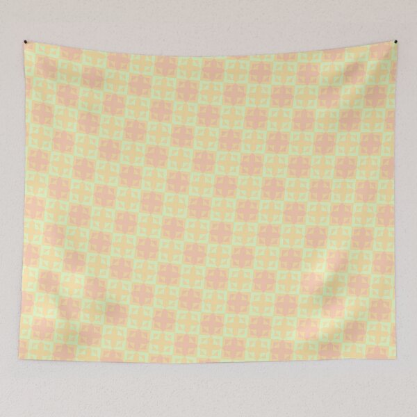Item preview, Tricolor Square Plus Symbol Checker Grid Mathematic Geometry designed and sold by EvergreenMotifs.