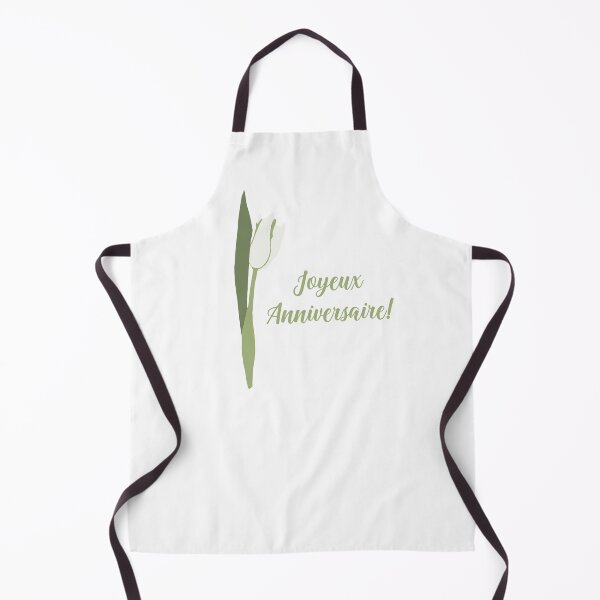 Item preview, white tulip French Happy Birthday Joyeux Anniversaire designed and sold by EmeraldeaArt.