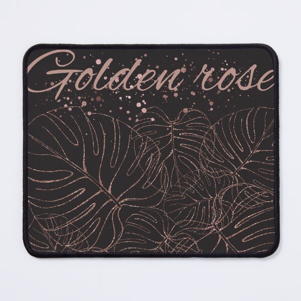 Item preview, Golden Rose Leaves Square Design designed and sold by Hummy-studio.